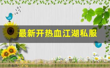 热血江湖发布网：最新开热血江湖私服